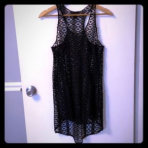 Steve Madden Black Eyelet Coverup